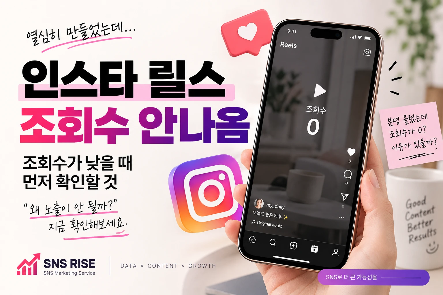 인스타 릴스 조회수 안나옴, 조회수가 낮을 때 먼저 확인할 것